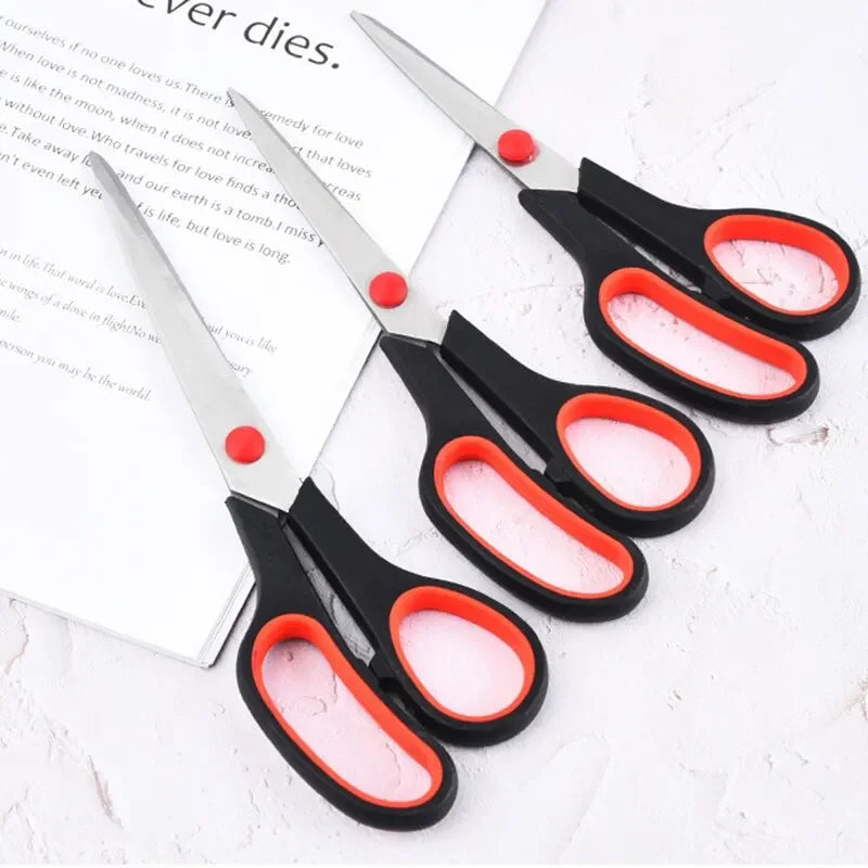 3 tijeras de acero inoxidable para estudiantes, tijeras de papelería para el hogar, tijeras multifuncionales de sastre para oficina, corte manual, nuevas