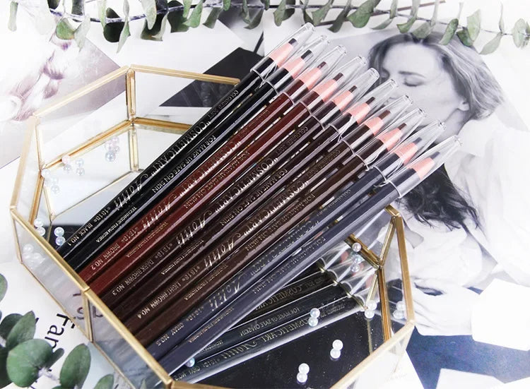 Natural Pull Eyebrow Pencil Waterproof Eye Brow Enhancer Pen Long Lasting Eyes Makeup Tools Cosmetics Black Red Brown Gray