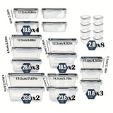 Kitchen Food Containers 12pcs-set,BPA FREE Lunch Box Sugar Cereals Storage Container