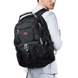 Swiss-Multifunction Bags Mochila duradera para portátil de 17 pulgadas, bolsa de viaje, mochila universitaria, puerto de carga USB, resistente al agua