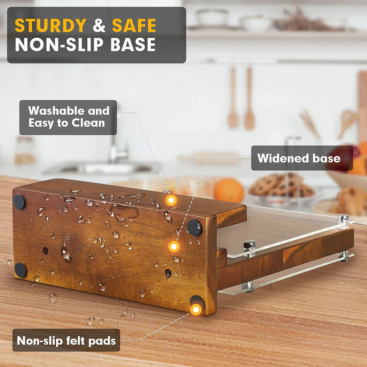 Magnetic Knife Holder With Acrylic Shield Double Side Knife Block Multifunction Storage Knife Stand for Kitchen Cutlery Display