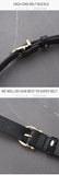 Women's Fashion Pin Buckle Thin Belt Genuine Luxury Soft Belt for Women with Cargo Pants Jeans Windproof PU Leather Belt