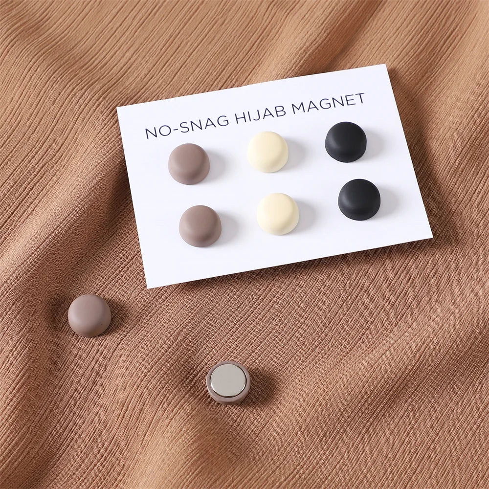 Safe macaron cor hijab broche forte chapeamento de metal magnético hijab clipe luxo sem buraco pinos broches ímã para lenço muçulmano
