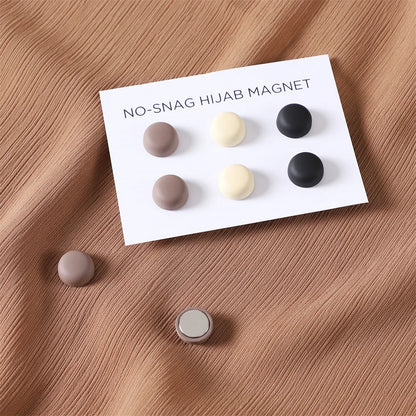 Safe macaron cor hijab broche forte chapeamento de metal magnético hijab clipe luxo sem buraco pinos broches ímã para lenço muçulmano