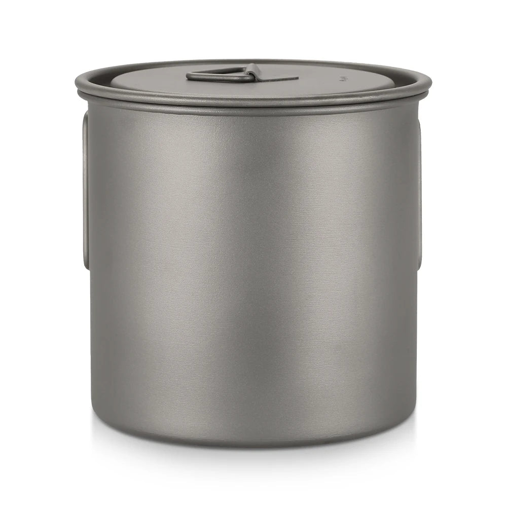 Taza de agua ultraligera de titanio Lixada con asa plegable, portátil para exteriores, camping, picnic, 300 ml/350 ml/550 ml/650 ml