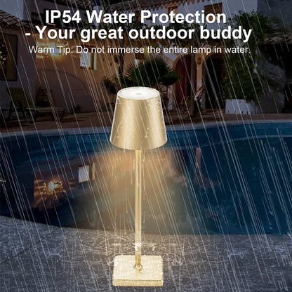 Table Lamp LED Touch Sensor Desktop Night Light Rechargeable Wireless Reading Lamp For Hotel Bar Restaurant Bedroom Decor Light