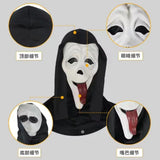Máscara de Terror para Cosplay de Halloween (Grito), Máscara de Esqueleto Respirável para Festas de Terror e Role-Playing de Halloween