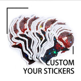 100pcs Custom Stickers PVC Waterproof Die Cut Vinyl Logo Design Brand Laptop Cute Personalized Sticker Glossy Film for Business