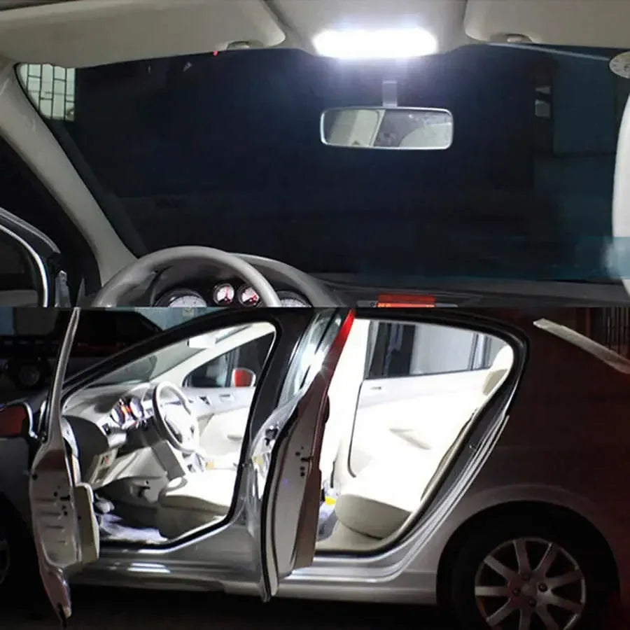 4X T10 C5W Car Led Cob 16/24/36/48SMD White Parking Bulb Auto Interior Wedge Reading Lamp Door Dome Festoon License Plate Light