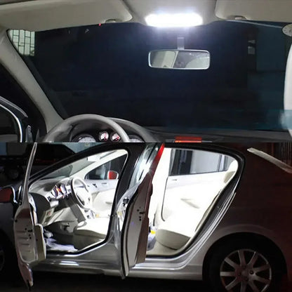 4X T10 C5W Car Led Cob 16/24/36/48SMD White Parking Bulb Auto Interior Wedge Reading Lamp Door Dome Festoon License Plate Light