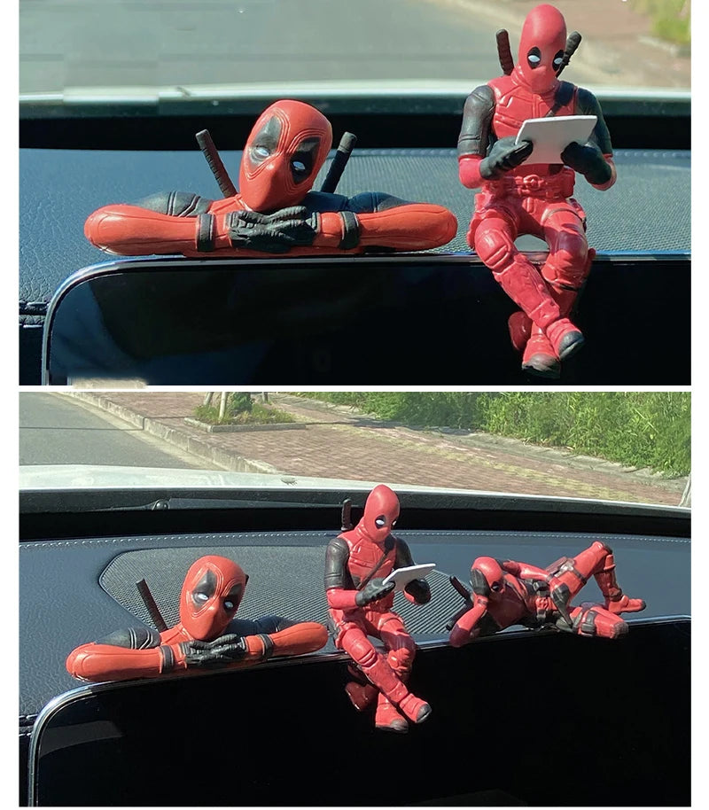 Sitting Anime Figure Hero Doll Home Decoration Mini Figurine Car Interior Miniature Model Collection Figurine Kids Toy Gifts