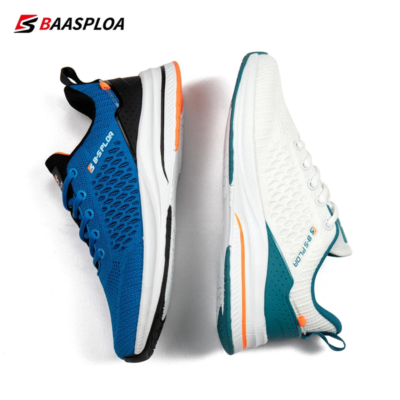 Baasploa Lightweight Running Shoes For Men Comfort Men's Designer Mesh Casual Sneakers Lace-Up Male Outdoor Sports Tennis Shoes