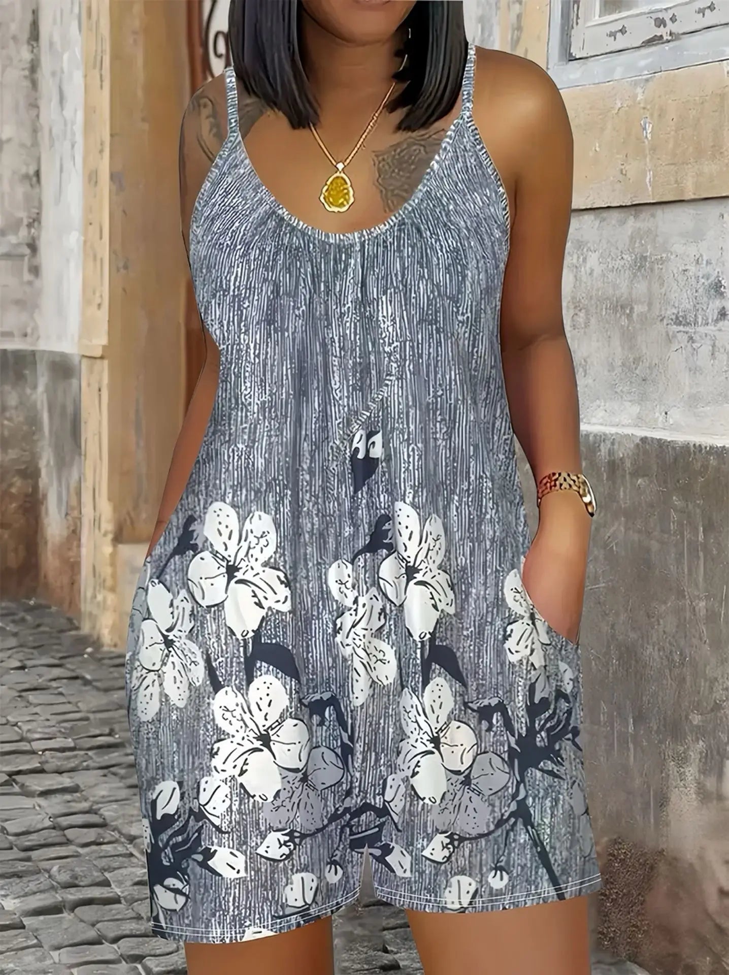 Summer Ethnic Women's Jumpsuit Fashion Tie Dye Striped Print Short Playsuits Elegant Strap Shorts Plus Size Romper Casual Beach