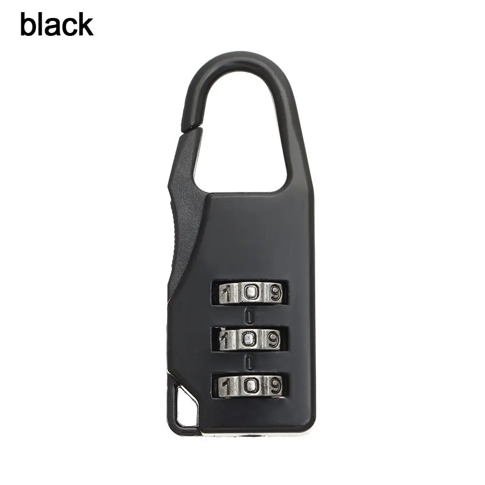 Bags Baggage Door Padlock 3 Dial Digit Combination Secret Safe Code Password Locks Bookbag Anti-theft Backpack Zipper Padlock