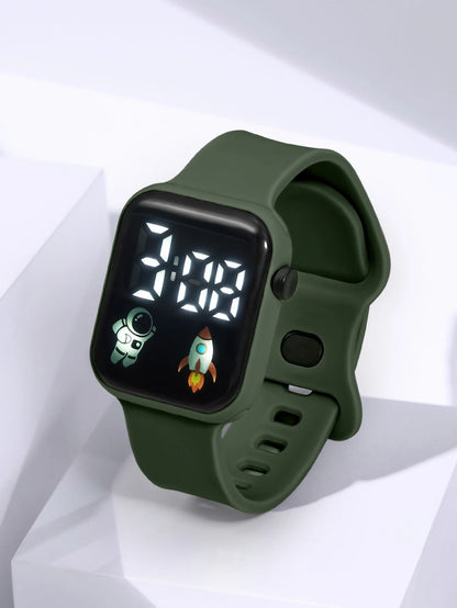 New Student Smart Watch Men's and Women's Astronaut Rocket Touch Screen Sports Electronic Watch Children's Festival Gift
