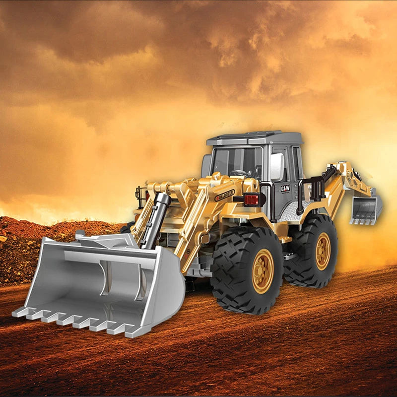 Juguetes para niños, tractor de aleación, excavadora, buldózer, grúa en miniatura, camión, modelo de vehículo agrícola de ingeniería fundido a presión, regalos para niños