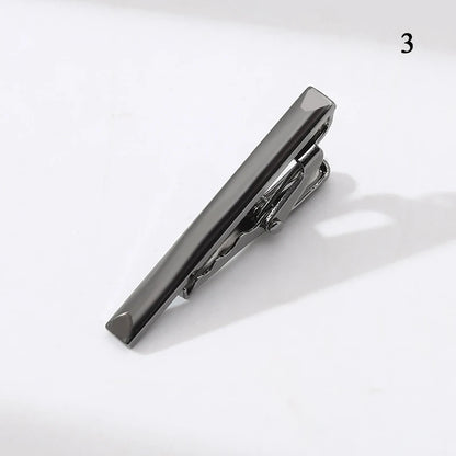 New Metal Silver Color Tie Clip For Men Wedding Necktie Tie Clasp Clip Gentleman Ties Bar Crystal Tie Pin For Men's Accessories