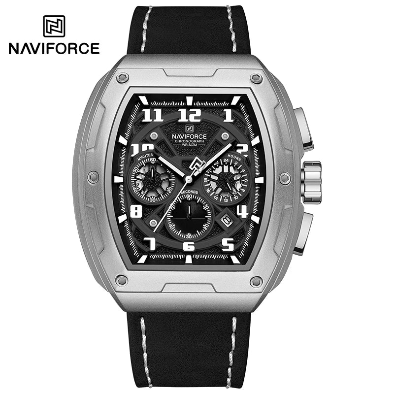 NAVIFORCE Luxury Brand Men Sports Watch Quartz 24 Hours Chronograph Waterproof Male Wristwatches Date Display Clock Reloj Hombre