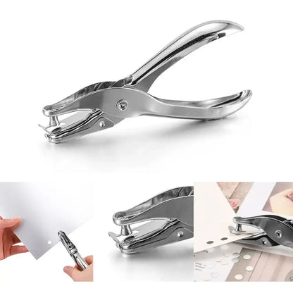 Perforadora de metal de un solo orificio de 3/6 mm de diámetro, alicates para perforar papel manual, perforadora de papel para álbumes de recortes de 1 a 8 páginas.