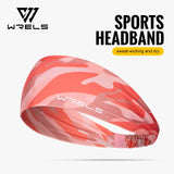 WRELS 1/2/3Pcs Sweatband Sports Headband for Men Women Moisture Wicking Workout Headband Sweat Band Non Slip Elastic Hairband