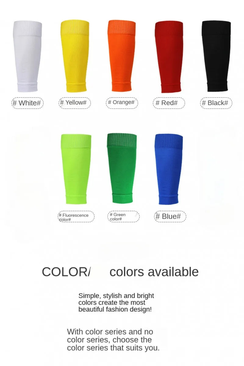 1Pair Football Socks Soccer Accessories Leg Brace Sleeves Breathable Sport Sock Adult Kids Shin Guards Calf Protection Leg Cover