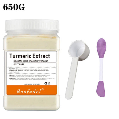 Mascarilla de hidrogelatina suave de 650 g en polvo, mascarilla de hidrogelatina casera, exfoliante con ácido hialurónico, mascarilla facial de rosas para el cuidado de la piel.