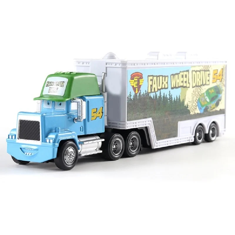 Disney Pixar Cars 2 3 Juguetes Rayo McQueen Camión Jackson Storm Tío Mack 1:55 Camión de fundición Modelo de remolque Niño niños Regalo