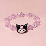 Sanrio Kuromi Cinnamoroll Crystal Bracelet, MyMelody Kawaii, Super Fairy, Sweet Couple Beaded, Hand Rope, Head Rope, Girl Toy 
