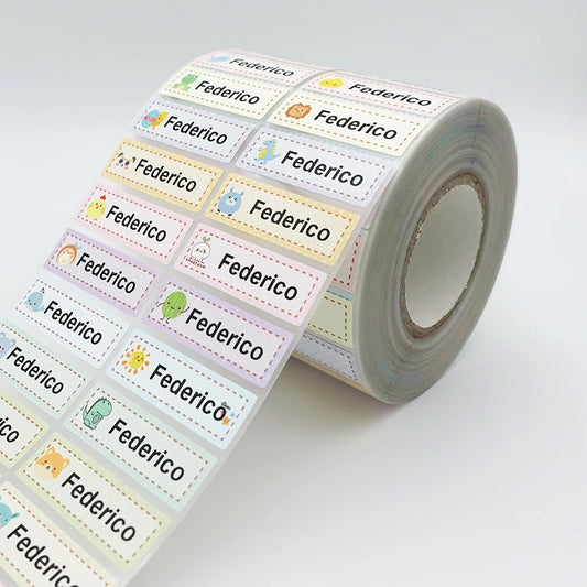 Name Sticker for Clothes Waterproof Custom Kawaii Stickers Personalized Washable Label for Children Cloth Ironing Pasting Tags