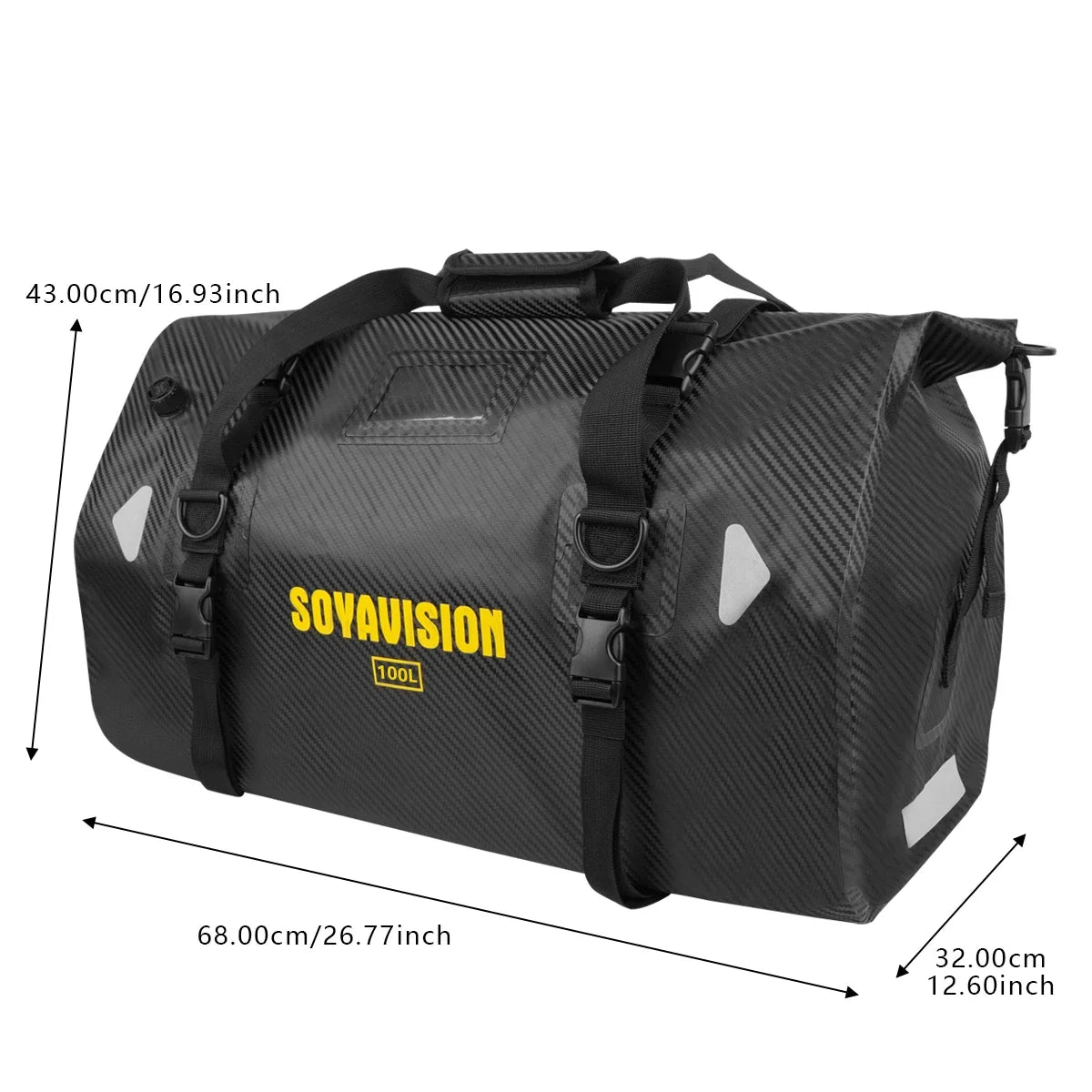 SOYAVISION 20L 50L 70L 80L 100L Motorcycle Waterproof Tail Bag Travel Outdoor Luggage Bag Motorcycle Seat Bag