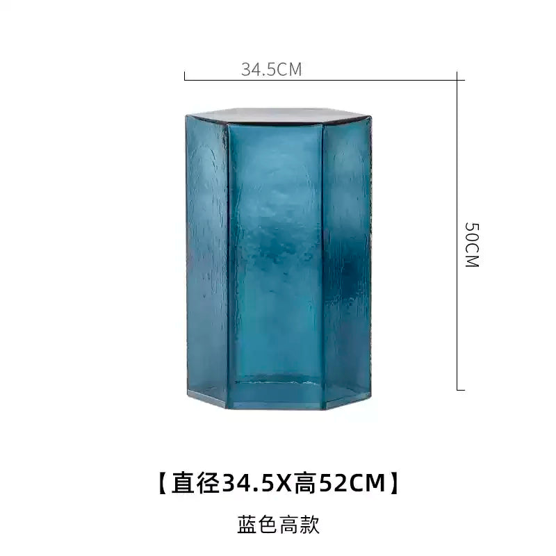 Artistic Glass Coffee Tables, Creative Design End Tables for Living Room , Stylish Accent Tea Table with Various Sizes & Colors