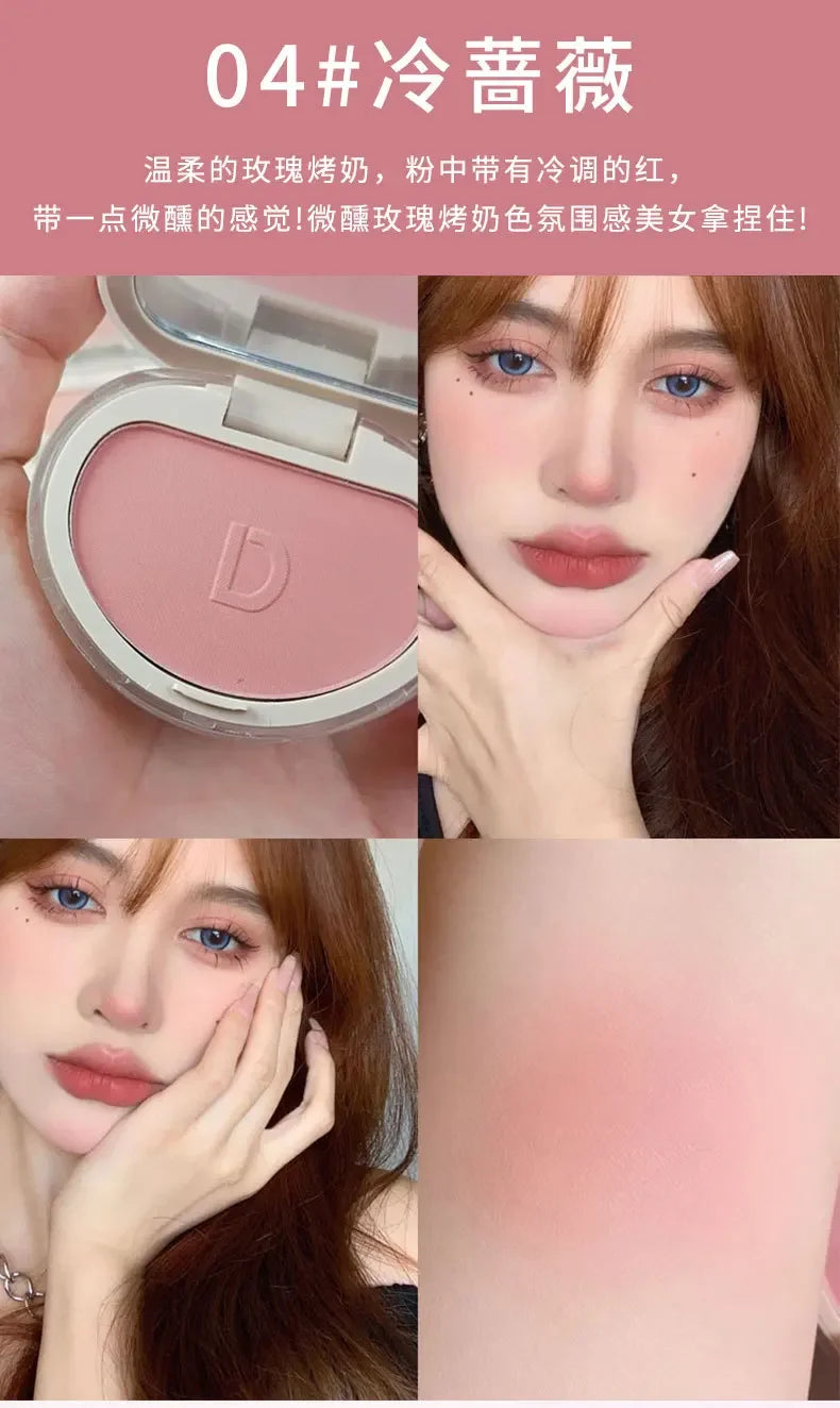1PC Blush Makeup Palette Cute 7 Color Mineral Powder Blue Pink Rouge Long Lasting Natural Cheek Tint Waterproof Blusher Cosmetic