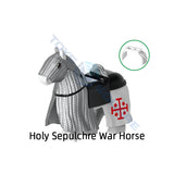 The Medieval Teutonic Knights Templar Holy Sepulchre Hospitaller War Horse Model Blocks MOC Bricks Set Gifts Toys G0128