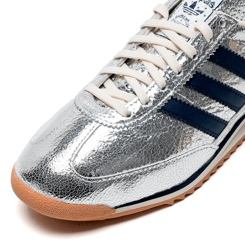 Adidas Women's Sneakers, Fashionable Retro T-Toe Shoes, Shiny Thin-Soled Lightweight Low-Top Casual Shoes Jh8654