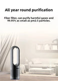 German dualpurpose cooling and heating bladeless fan, household silent small warm air heater, vertical floor standing electric