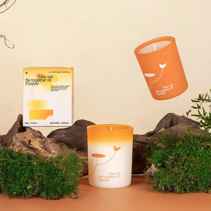 Aromatic Jar Candles for Room Decor, Ebony Sandalwood Scented Candle, Guest Gift Souvenir Candles
