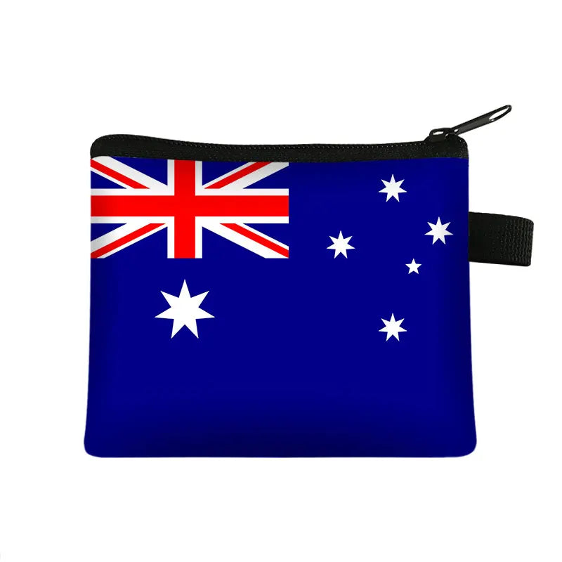 National Flag Print Coin Purses Algeria Spain Haiti Israel Women Wallet Saudi Arabia Men Purse Small Handbag Money Coin Bags