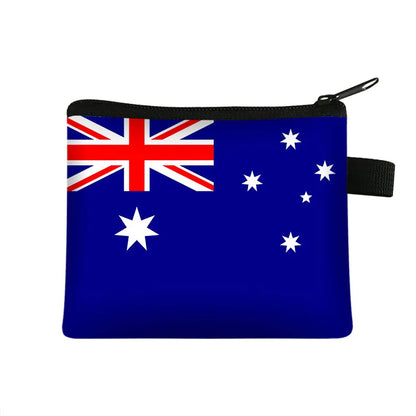 National Flag Print Coin Purses Algeria Spain Haiti Israel Women Wallet Saudi Arabia Men Purse Small Handbag Money Coin Bags