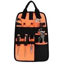 Mochila para herramientas con 75 bolsillos y presillas, resistente, organizador de herramientas/portaherramientas HVAC para electricistas/trabajos de construcción