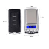 200g 0.01g Precision Portable Car Key Shape Mini Digital Pocket Electronic Gram Scale with LCD Display Batteries kitchen scale