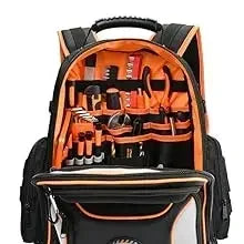 Tool Bag Backpack 75 Pockets & Loops Heavy Duty Tools Organizer Bags/HVAC Tool Carrier for Eelectrician/Construction Work