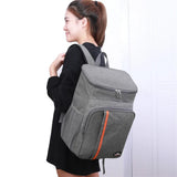 18L Large Capacity Leak-Proof Lunch Backpack Thermal Large Picnic Cooler and Warmer Insulated Bag Outdoor Storage Shoulder Bag