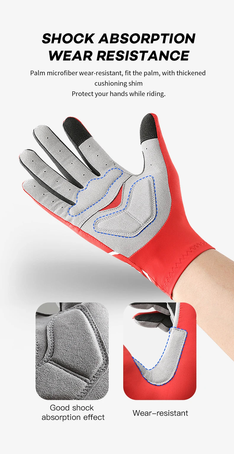 Touch Screen Long Full Fingers Half Fingers Gel Sports Cycling Gloves MTB Road Bike Riding Racing Women Men Bicycle Gloves