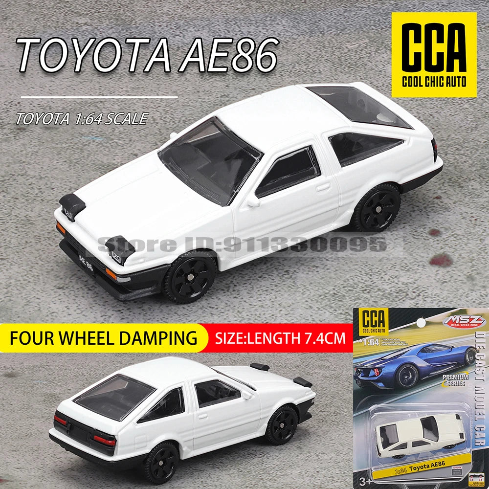 CCA MSZ 1:64 Porsche BMW AE86 Exquisite hanging model classic car static car model alloy die-casting car model collection toy