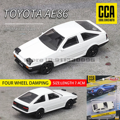 CCA MSZ 1:64 Porsche BMW AE86 Exquisite hanging model classic car static car model alloy die-casting car model collection toy