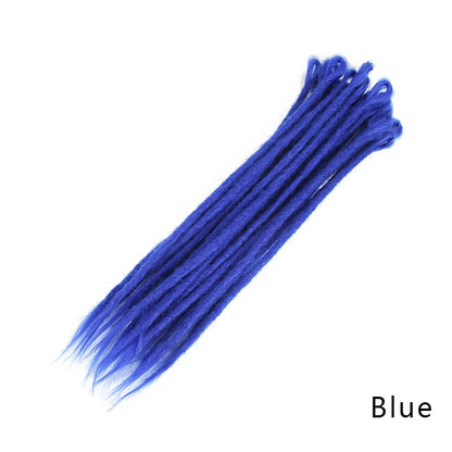 20 Polegada sintético 100% artesanal dreadlock extensões de cabelo fino crochê trançado cabelo backcombed dreads reggae estilo cabelo hippie