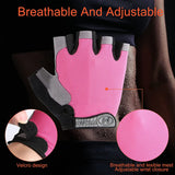 Men Women Gym Gloves Weightlifting Fitness Training Non Slip Palm Protector Breathable Fingerless Bike Bicycle Cycling Gloves