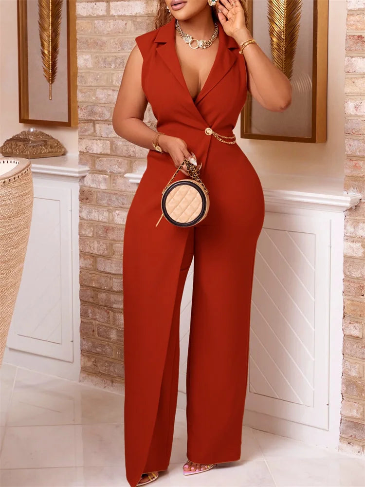 Monos Wmstar para mujer, conjuntos de una pieza sin mangas, lisos, para oficina, de verano, sexys, venta al por mayor, envío directo
