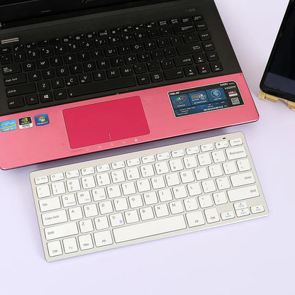 Bluetooth Keyboard Mini Ultra Thin Portable Wireless Keyboard Spanish Russian Layout for Tablet/iPad/Laptop/Phone