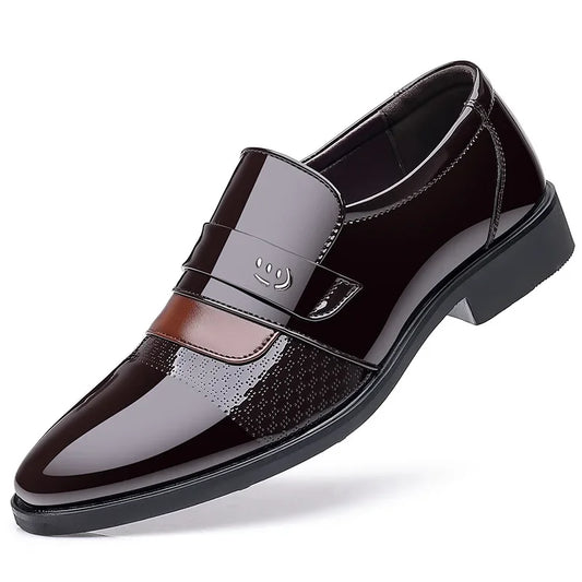 Luxury Men's Leather Shoes Retro Carved Lace-up Brogue Oxford Wedding Men Dress Shoes Male Formal Business Gentleman Office Shoes